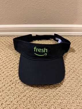 Amazon Fresh Employee Swag Visor Velcro Adjustable Strap BRAND NEW